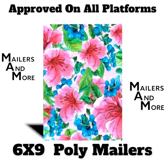 50 6X9 Poly Mailers Tropical Flowers Envelopes PRICE IS FIRM - Picture 2 of 5